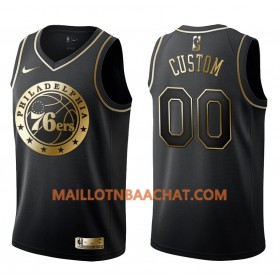 Maillot NBA Philadelphia 76ers Personnalisable Nike Noir Golden Edition Swingman - Homme